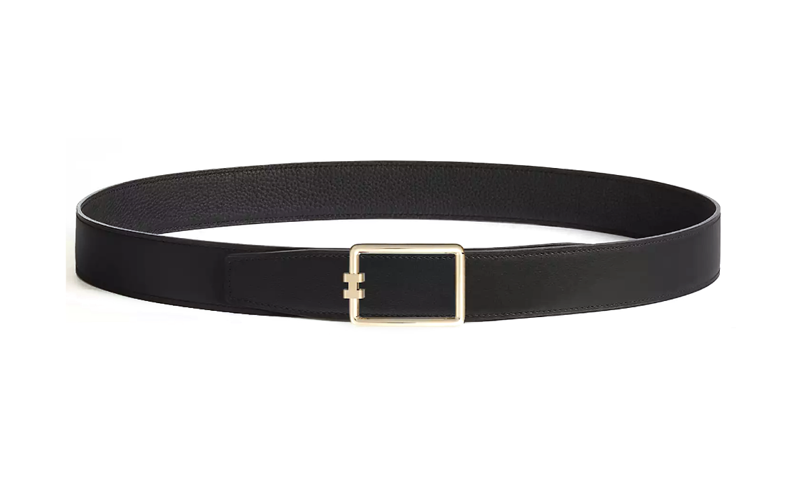 HERMES  Black Calfskin Reversible Leather Belt 3.2CM. H010473CP2K H073996CAAF095 圖 3