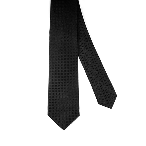 Shop HERMES Tali Leher Rekaan Jacquard Hitam H030289T-16