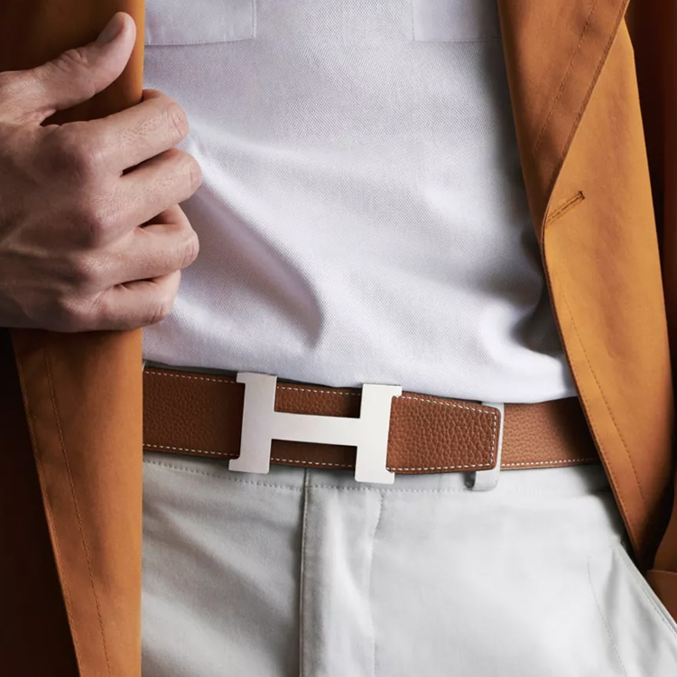 HERMES  Black Leather Belt with Smooth Buckle, Stylish and Comfortable 3.8cm. H074562CB86-H081779CAAA095 圖 3