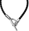Lookbook HERMES Black Leather Braided Bracelet with Metal Accents. H077240FP89T6
