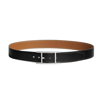 HERMES Black Leather Pin Buckle Belt H054550CKAA115