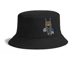 HERMES Black Printed Silk Cotton Blend Bucket Hat H232090Nv0259 HERMES Black Printed Silk Cotton Blend Bucket Hat H232090Nv0259