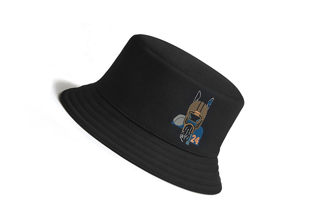 Lookbook 爱马仕 黑色印花丝棉混纺渔夫帽 H232090Nv0259