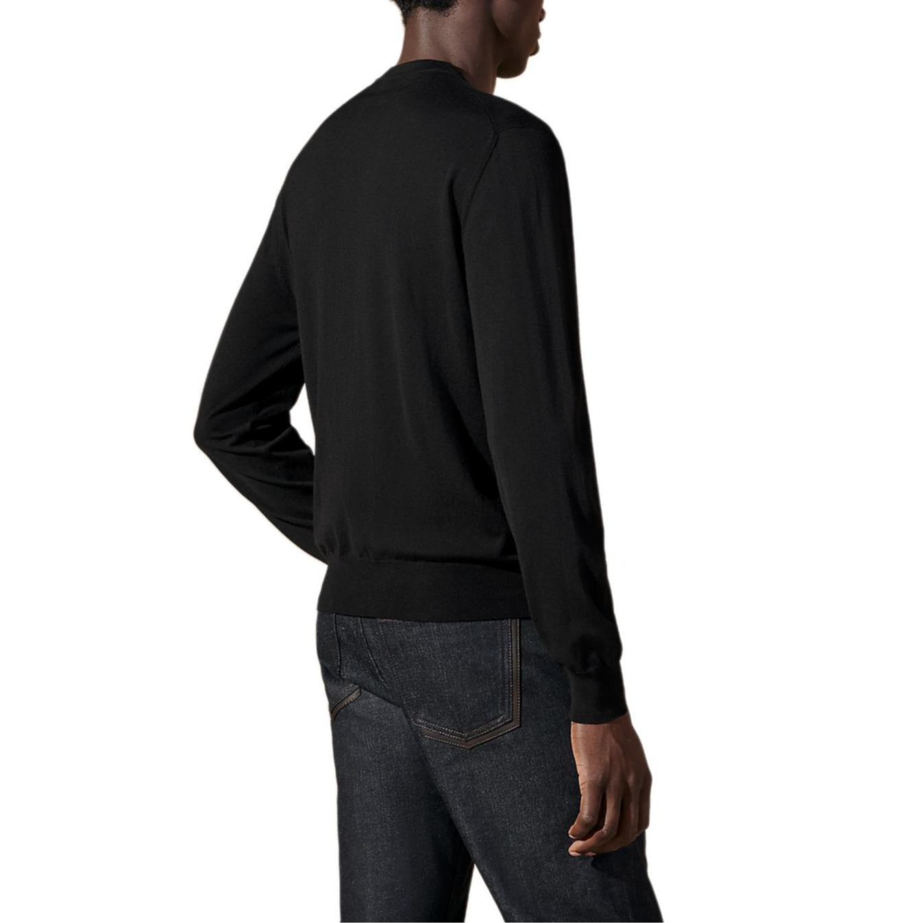 HERMES  Black Ribbed Trim Crewneck Sweater H457175HA02 圖 3