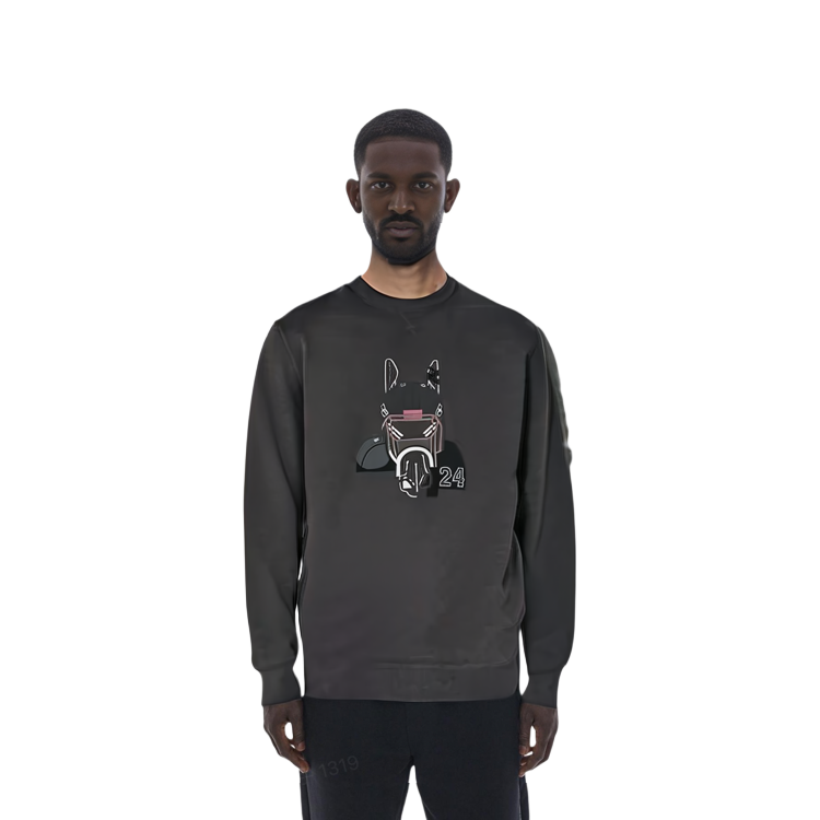 Lookbook 에르메스 블랙 라운드넥 디지털 프린트 긴팔 스웻셔츠 H367820HA4TLA