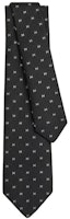 HERMES Black Silk Tie with Decorative Letter H Print H153821Tv06 HERMES Black Silk Tie with Decorative Letter H Print H153821Tv06
