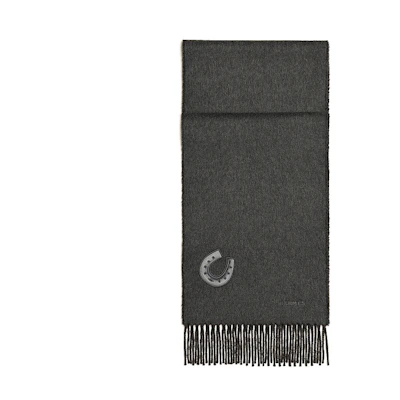 HERMES Black Soft Knit Scarf - Stylish, Comfortable, and Warm. H393831T 01
