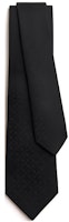 HERMES Black Tie with H Jacquard Detailing H036233T 01 HERMES Black Tie with H Jacquard Detailing H036233T 01