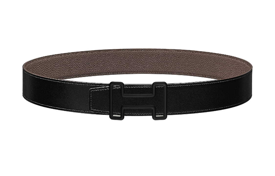 Order HERMES 黑色/錫灰雙面皮帶，寬3.8cm，耐用時尚皮帶。 H077942CY89 H077971CAAG090