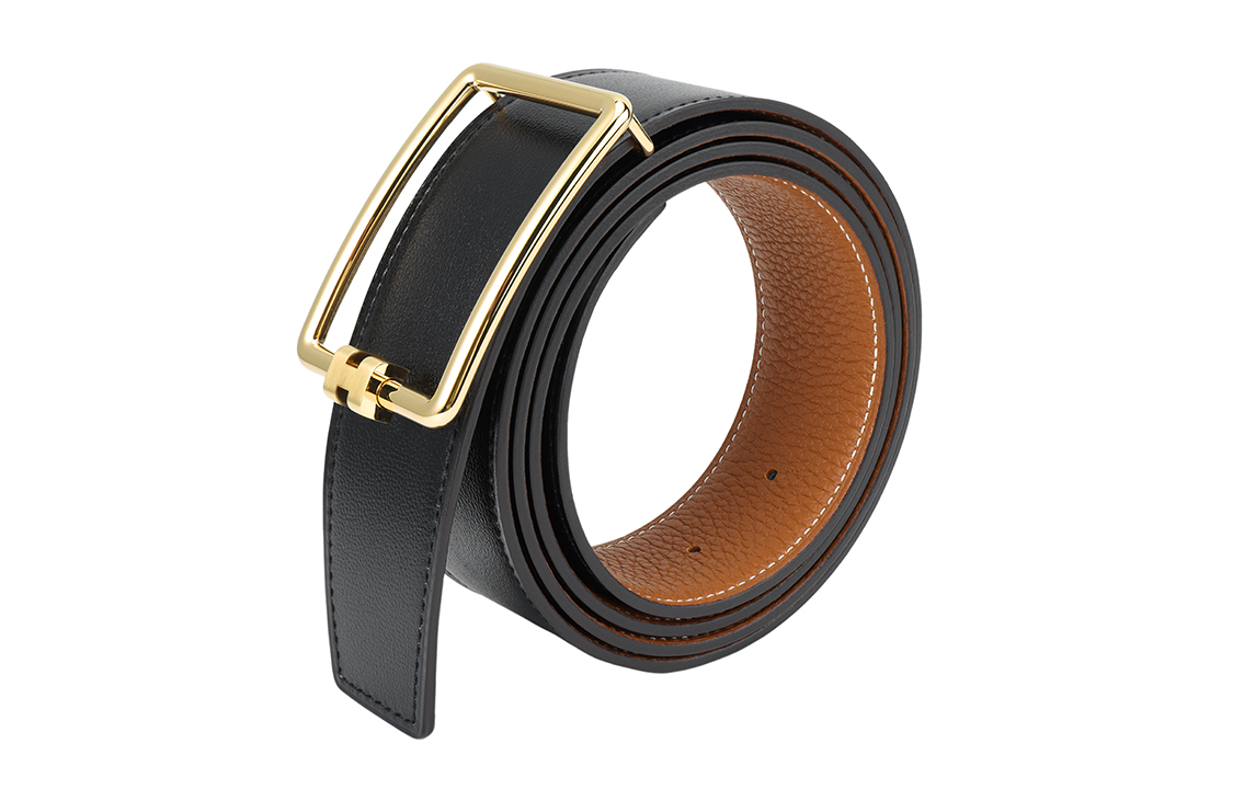 HERMES  Black Togo Leather Belt with Gold Buckle, Reversible, 3.8cm Wide. H081675CP2K H077971CAAA095 圖 5
