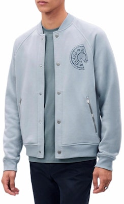 HERMES Blue Saddle Stitch Embroidered Single-Breasted Jacket. H557850HA56 Order HERMES Blue Saddle Stitch Embroidered Single-Breasted Jacket. H557850HA56