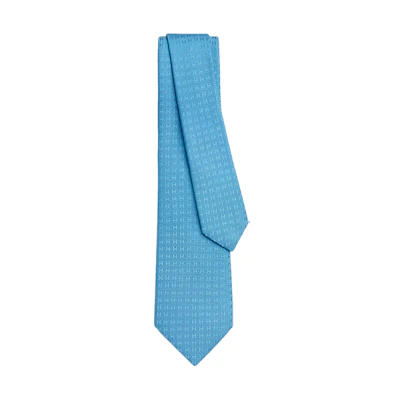 HERMES Blue Tie with Comfortable Letter Design H030289T 93