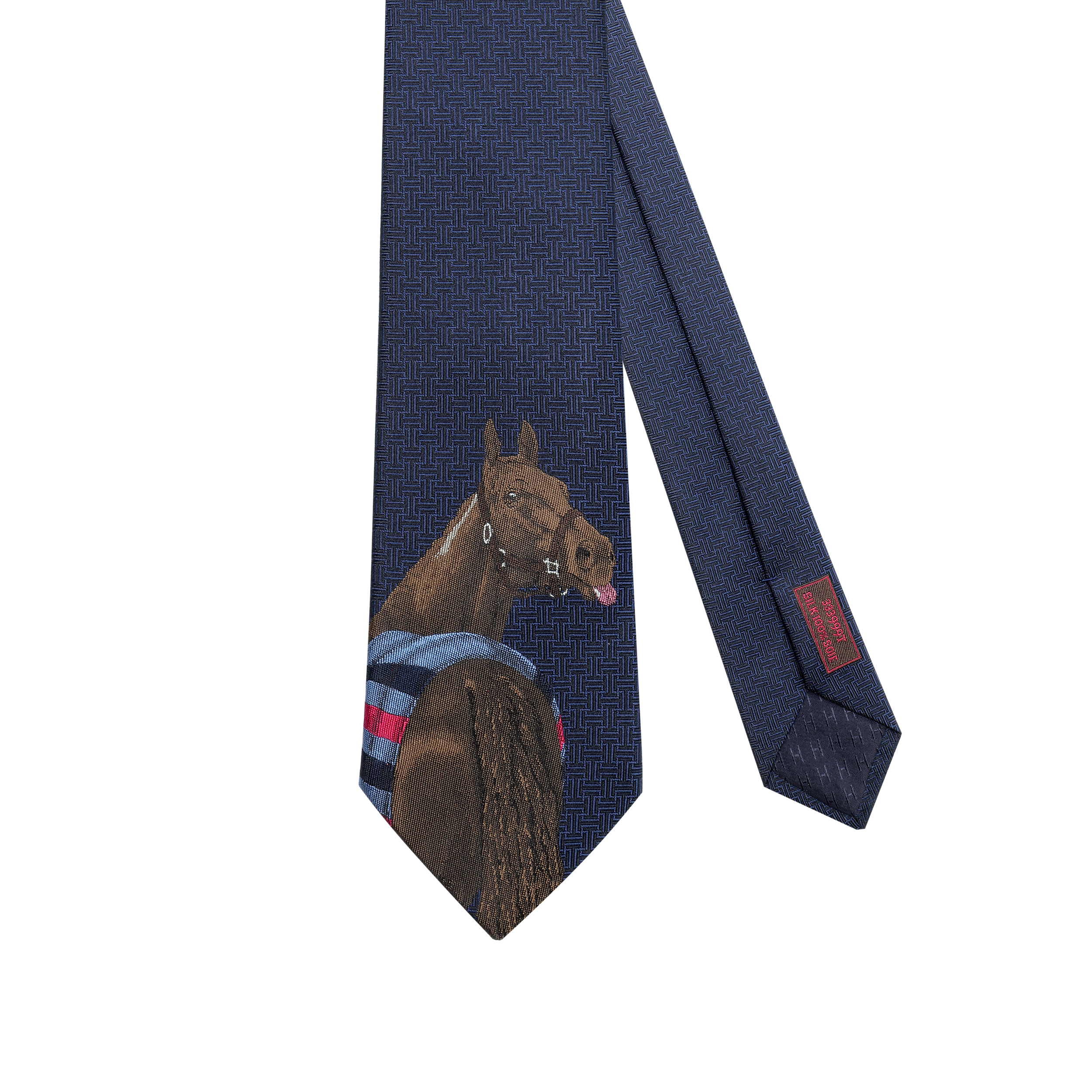 HERMES  Blue Tie with Horse-Shaped Ornament Design. H333999T01 圖 3