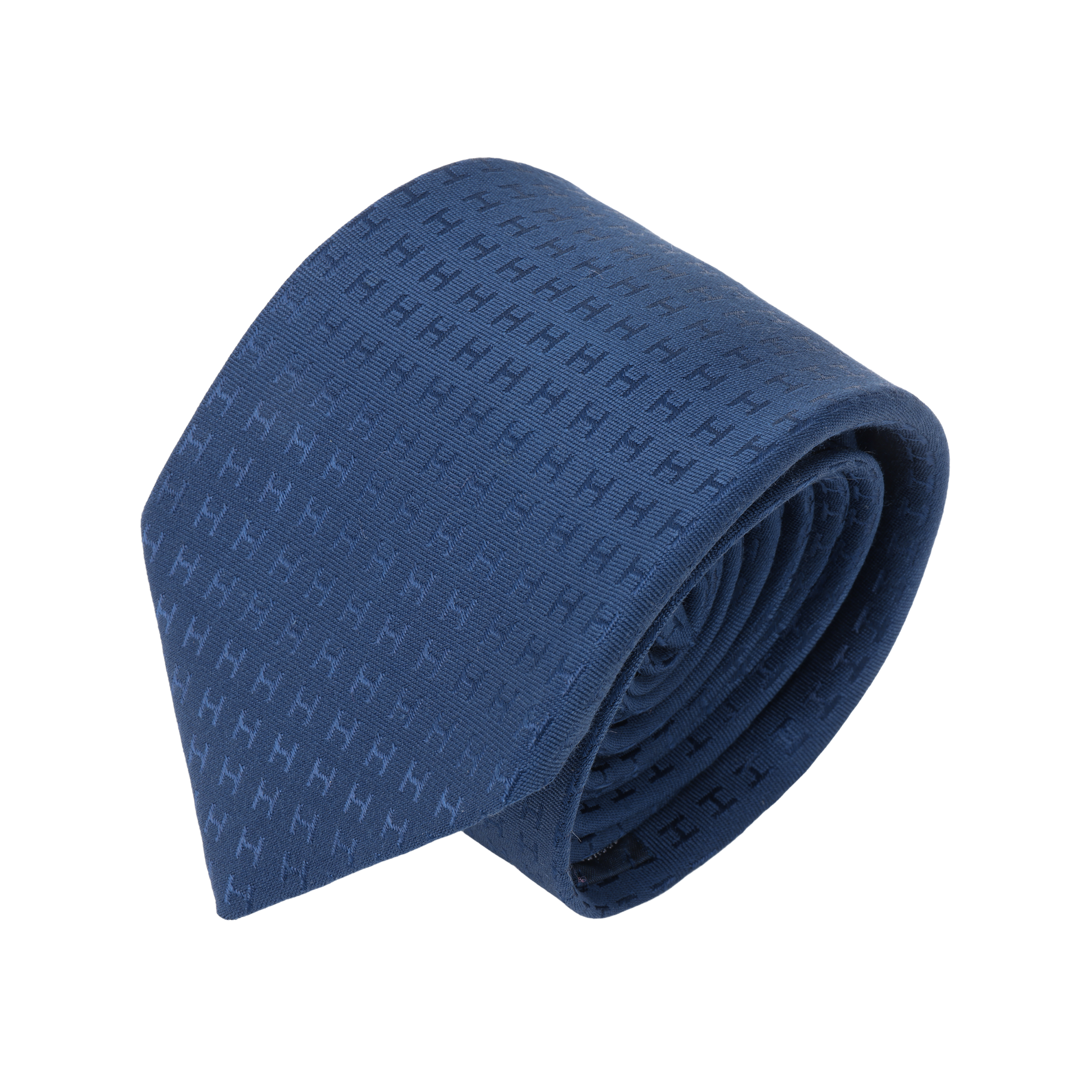 HERMES  Blue Tie with Letter H Print Logo Design H030289T 84 圖 4