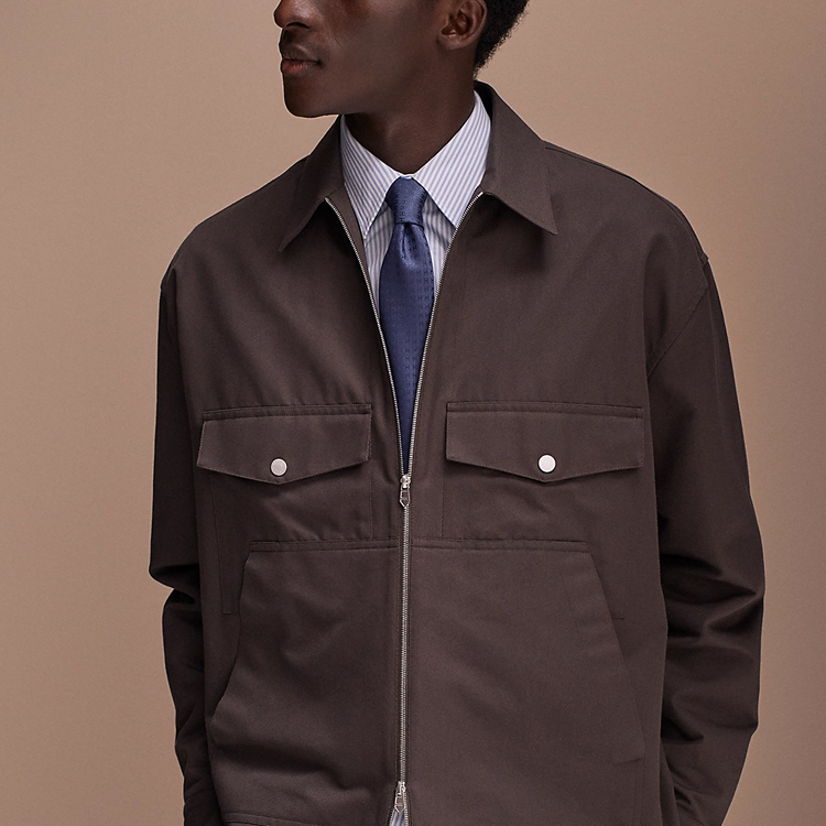 HERMES  Blue Tie with Letter H Print Logo Design H030289T 84 圖 5