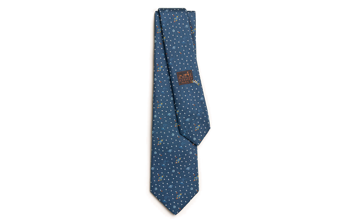 HERMES  Blue Tie with Square Logo Design. H336120Tv03 圖 2