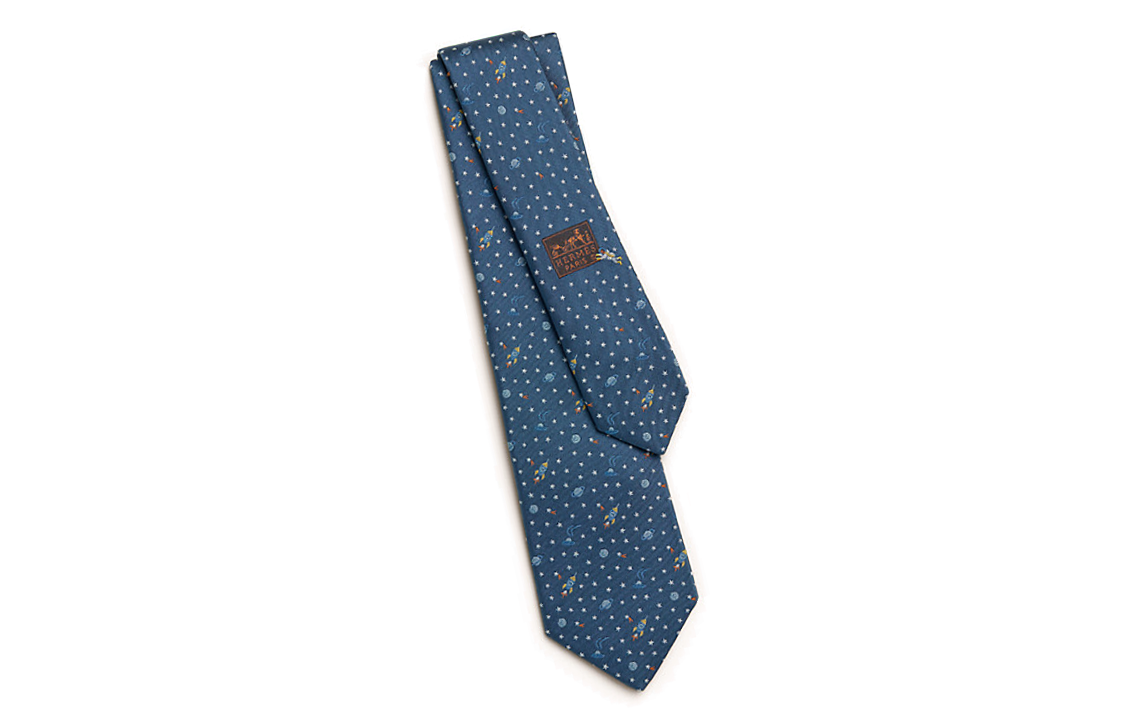 HERMES  Blue Tie with Square Logo Design. H336120Tv03 圖 3