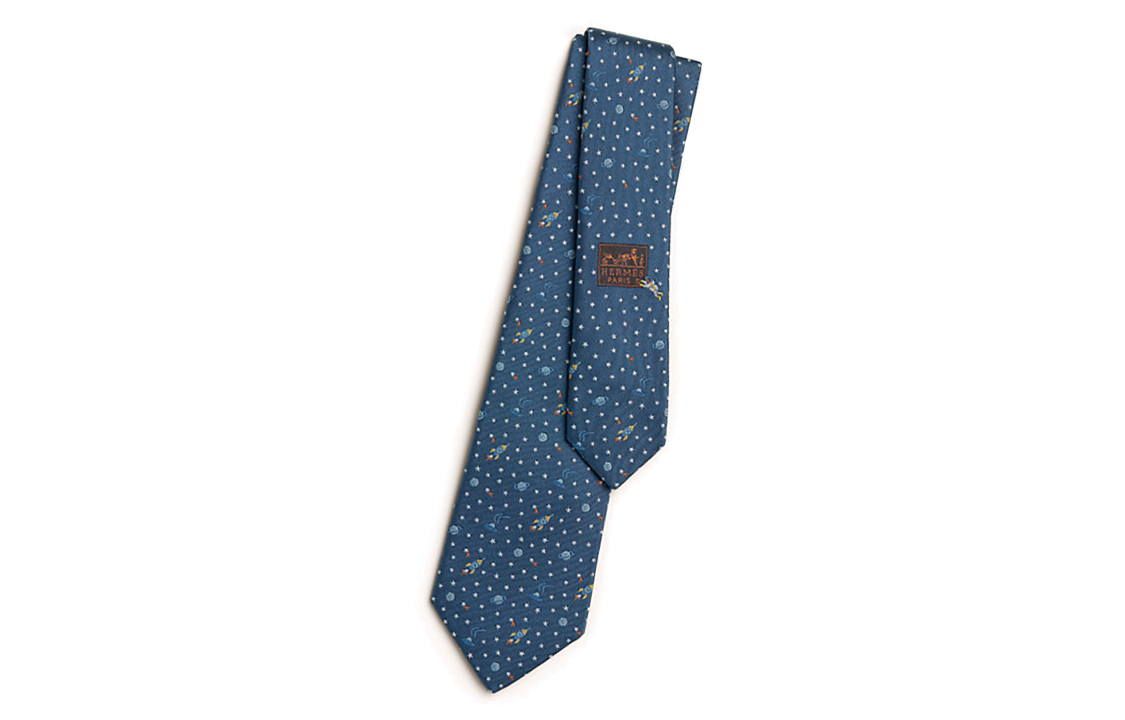 HERMES  Blue Tie with Square Logo Design. H336120Tv03 圖 4