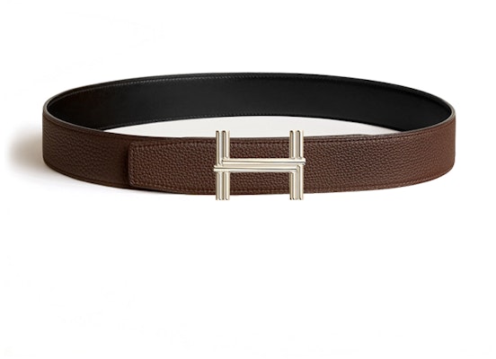 HERMES Sabuk Kulit Sapi Coklat dengan Gesper Logam Huruf Lebar 3.8CM H010639UQ2K-H077971CAAB090 Lookbook HERMES Sabuk Kulit Sapi Coklat dengan Gesper Logam Huruf Lebar 3.8CM H010639UQ2K-H077971CAAB090