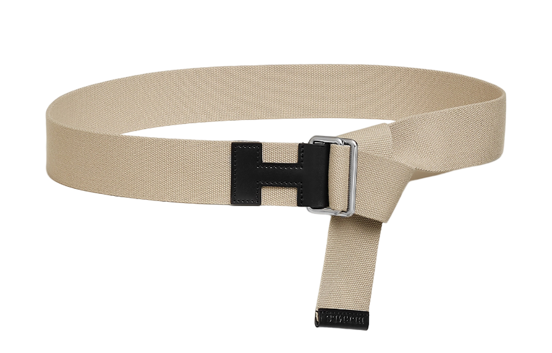 HERMES  Brown Leather Belt with Black Palladium Buckle 4cm. H081697CKAAS