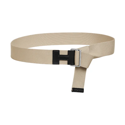 HERMES Brown Leather Belt with Black Palladium Buckle 4cm. H081697CKAAS