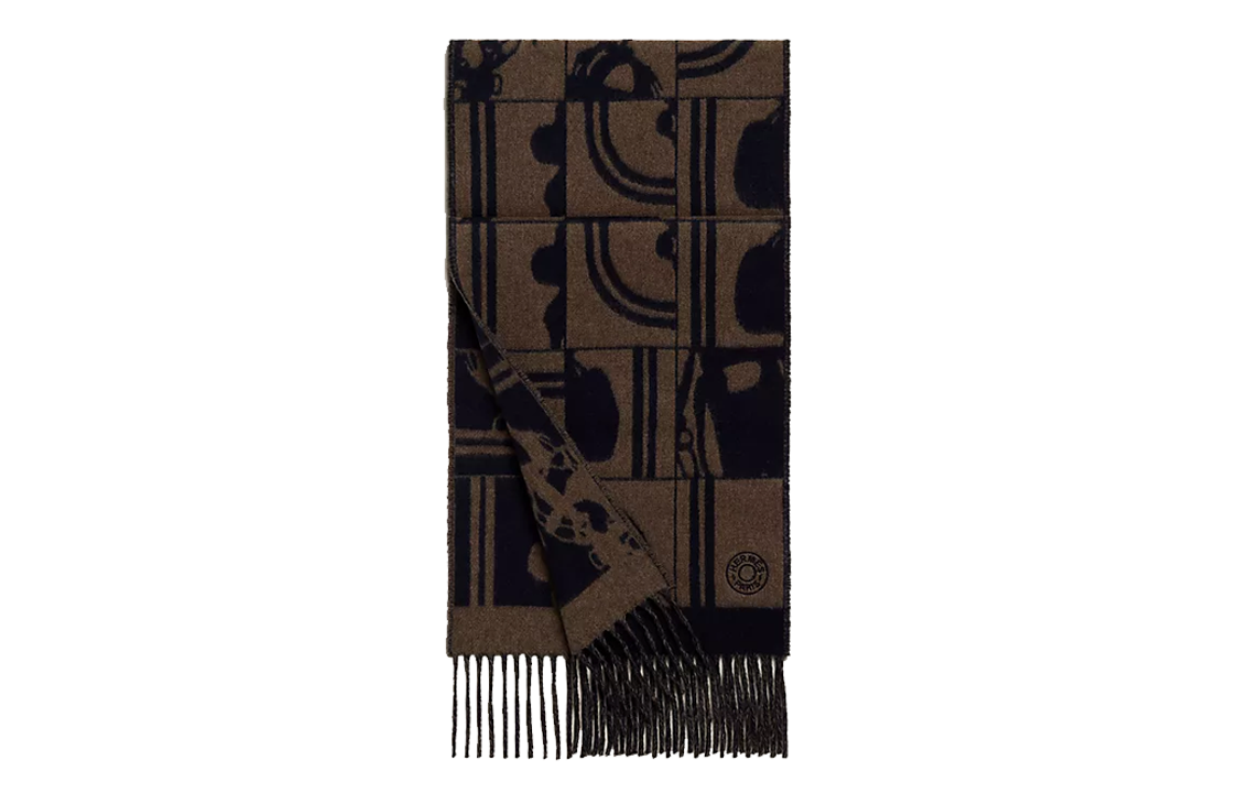 HERMES  Cashmere Scarf - Minimalist Street Style Design. H393504T-01