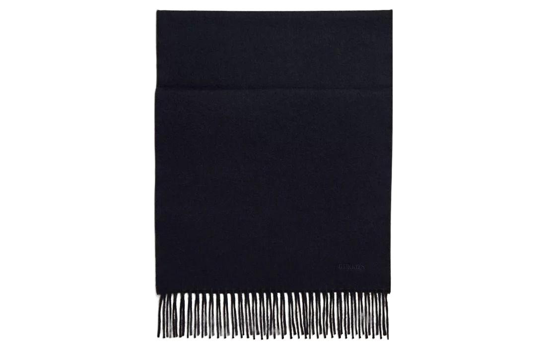 HERMES  Classic Solid Color Wool Scarf Black Navy H393700T 30 圖 2