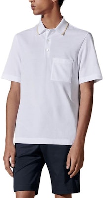 爱马仕白色撞色条纹装饰 Polo 衫 H457985HA90 Buy 爱马仕白色撞色条纹装饰 Polo 衫 H457985HA90
