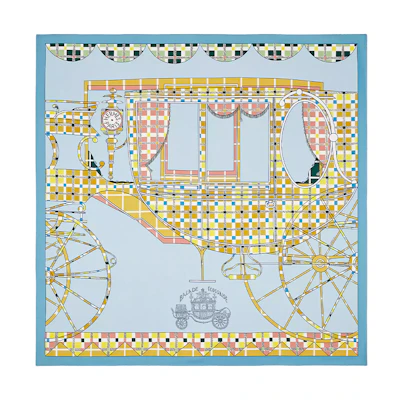 HERMES Écosystème Silk Scarf Blue H003754S-10