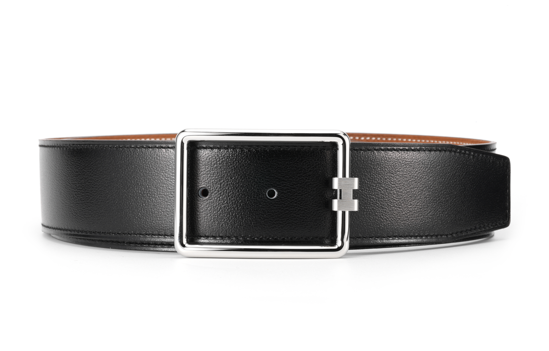 HERMES  Double-Sided Belt Black/Gold 3.8cm Fashion Accessory. H081675CK05-H077971CAAA105