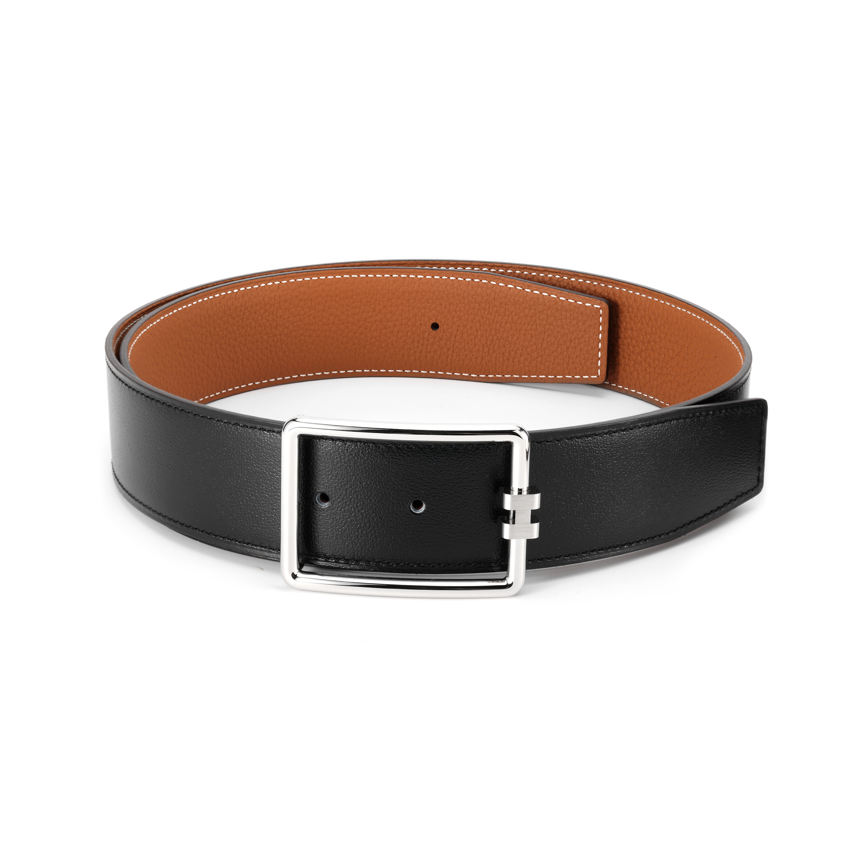 HERMES  Double-Sided Belt Black/Gold 3.8cm Fashion Accessory. H081675CK05-H077971CAAA105 圖 3