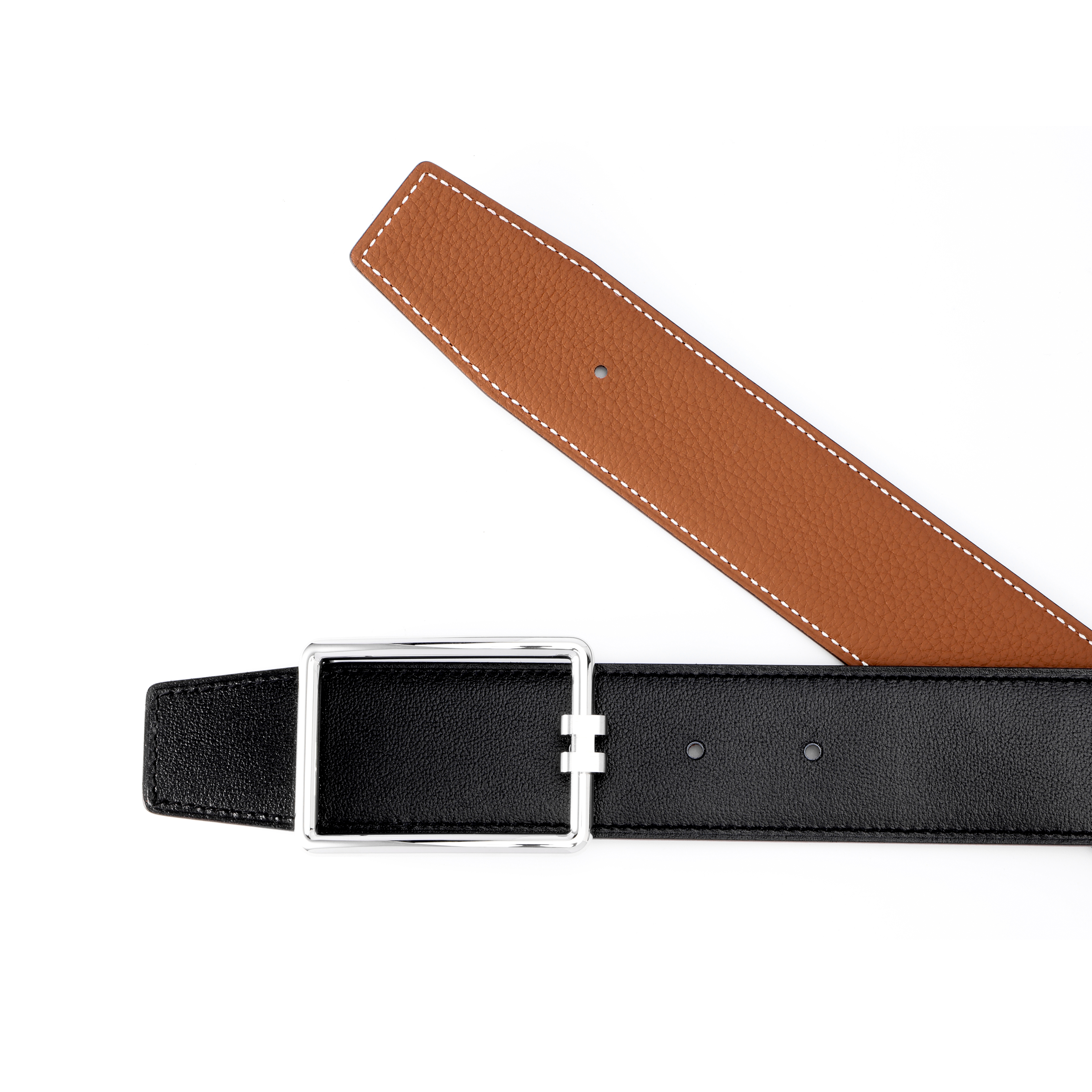 HERMES  Double-Sided Belt Black/Gold 3.8cm Fashion Accessory. H081675CK05-H077971CAAA105 圖 5