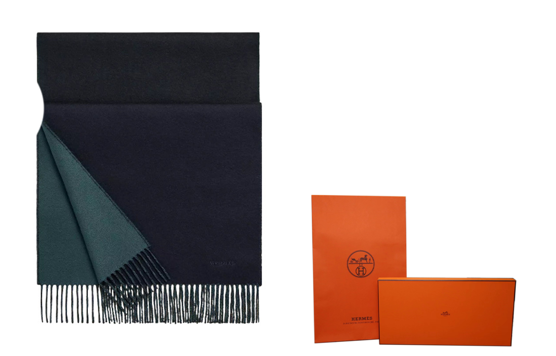 HERMES  Double-Sided Cashmere Tassel Warm Scarf H393800T 29 圖 2