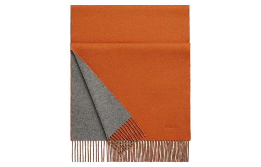 HERMES  Double-Sided Cashmere Wool Scarf. H393800T-32 圖 2