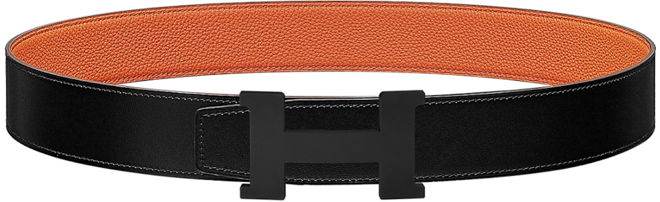 HERMES Fashion Black/Orange Leather Belt with Smooth Buckle 3.8cm Wide. H081106CH89-H077971CAAH105 Order HERMES Fashion Black/Orange Leather Belt with Smooth Buckle 3.8cm Wide. H081106CH89-H077971CAAH105