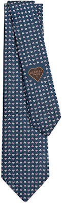 HERMES Floral Heart Tie Dark Blue H339366Tv02 Order HERMES Floral Heart Tie Dark Blue H339366Tv02