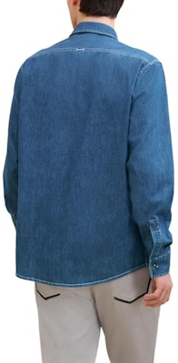 HERMES FW24 修身長袖襯衫 洗滌靛藍色。 H466260H950 Lookbook HERMES FW24 修身長袖襯衫 洗滌靛藍色。 H466260H950