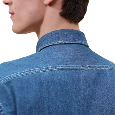 HERMES FW24 修身長袖襯衫 洗滌靛藍色。 H466260H950 Purchase HERMES FW24 修身長袖襯衫 洗滌靛藍色。 H466260H950