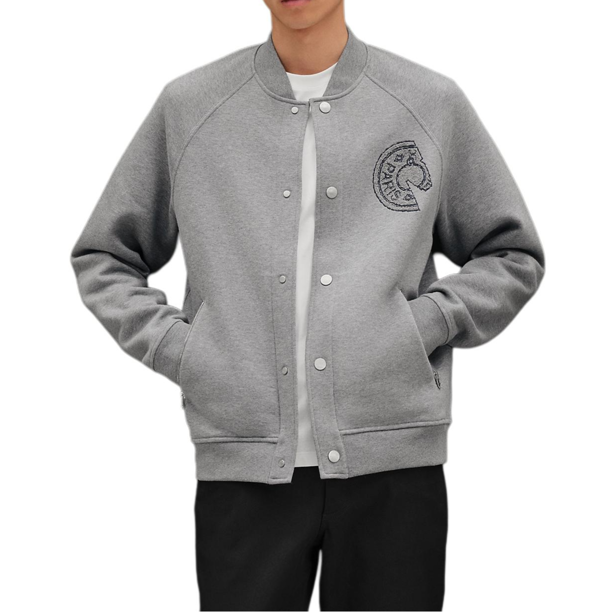 Lookbook HERMES  FW25 Buttoned Raglan Cotton Ribbed Jacket H567785HA76