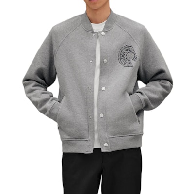 HERMES FW25 Buttoned Raglan Cotton Ribbed Jacket H567785HA76 Lookbook HERMES FW25 Buttoned Raglan Cotton Ribbed Jacket H567785HA76