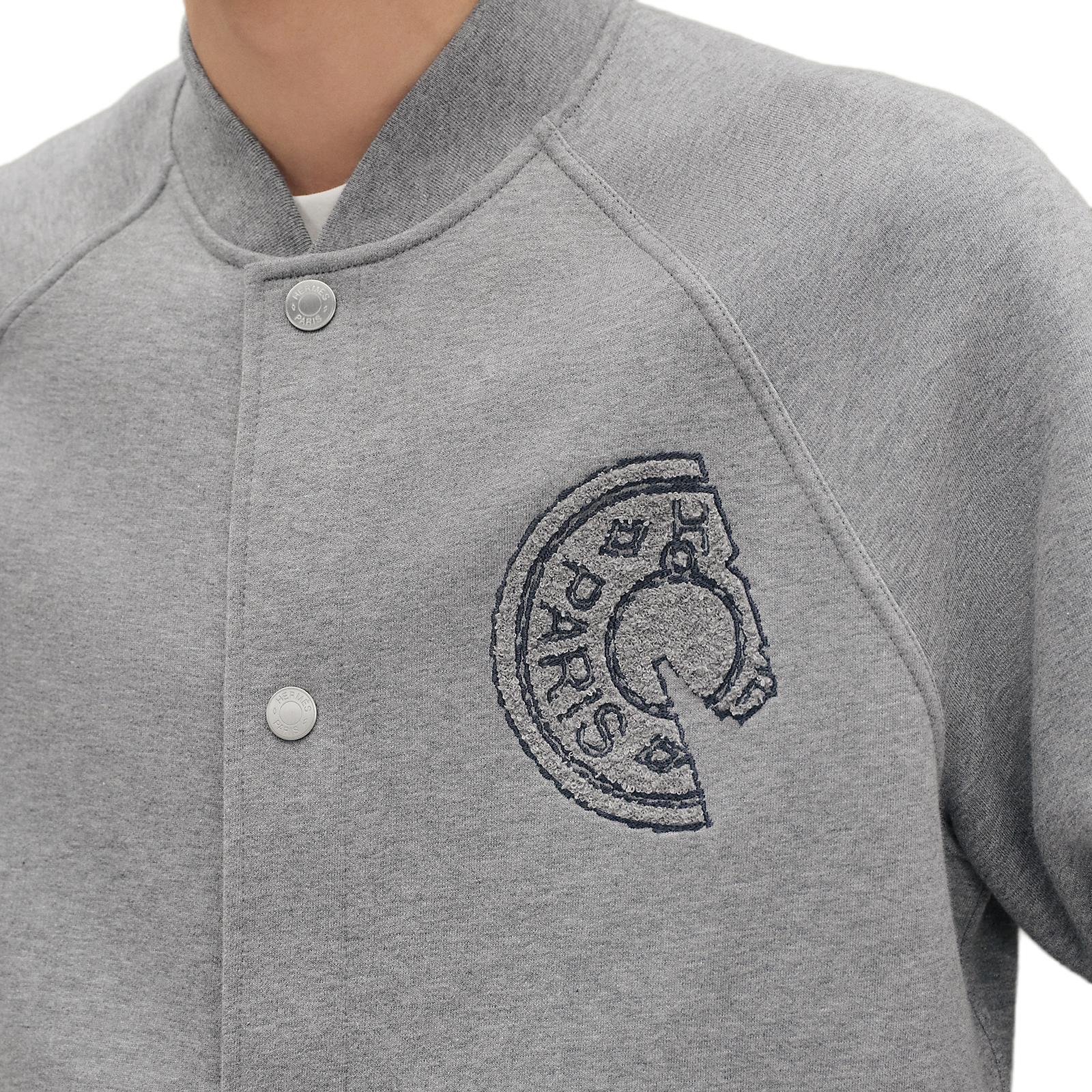 Purchase HERMES  FW25 Buttoned Raglan Cotton Ribbed Jacket H567785HA76