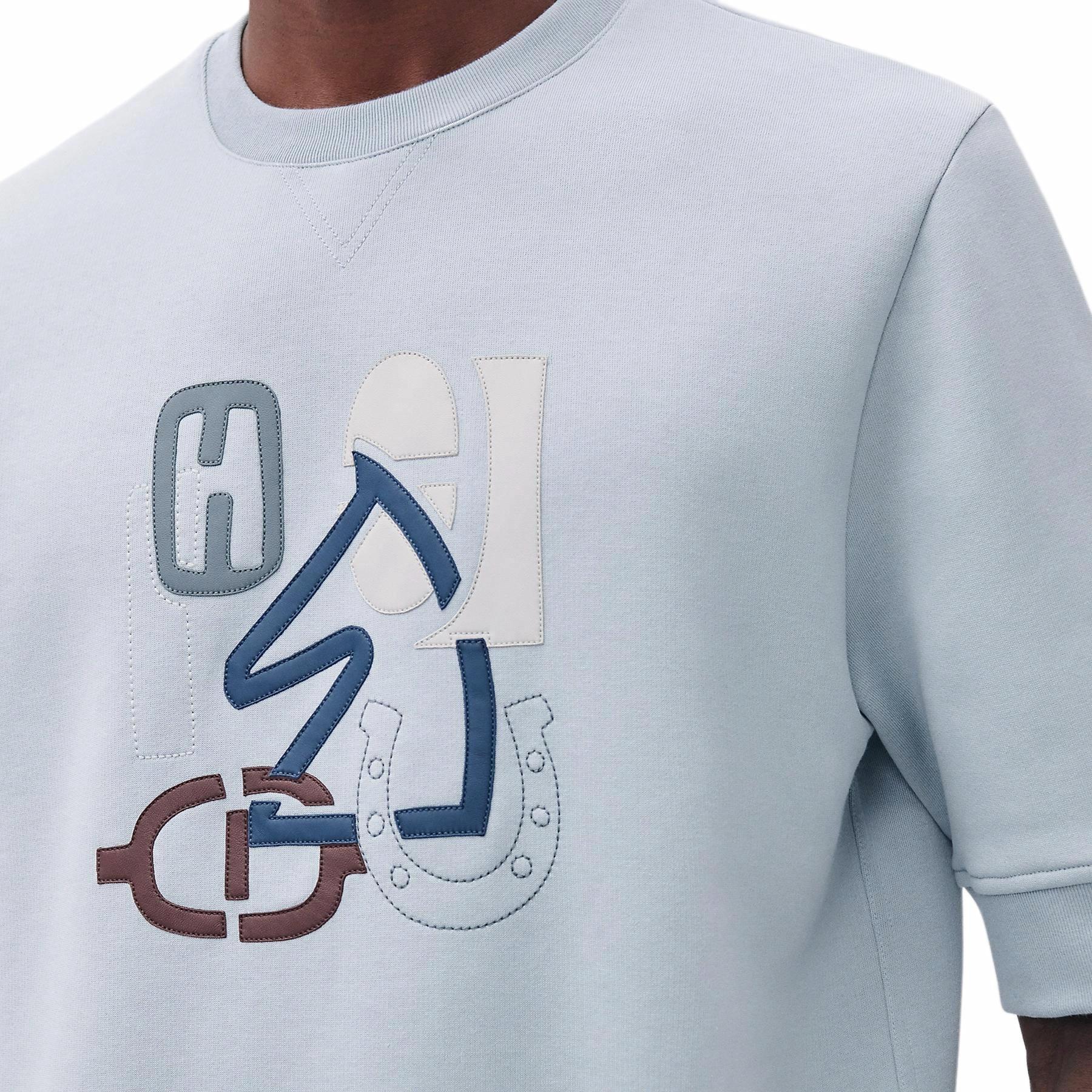 HERMES  Glacier Blue Graphic Crewneck T-Shirt H557800HA56 圖 4