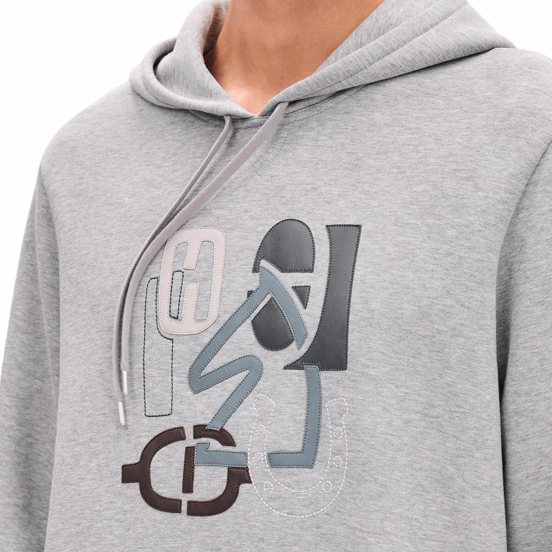 Shop エルメス グレー フーディー Hロゴ ドローストリング付き H557820HA1O