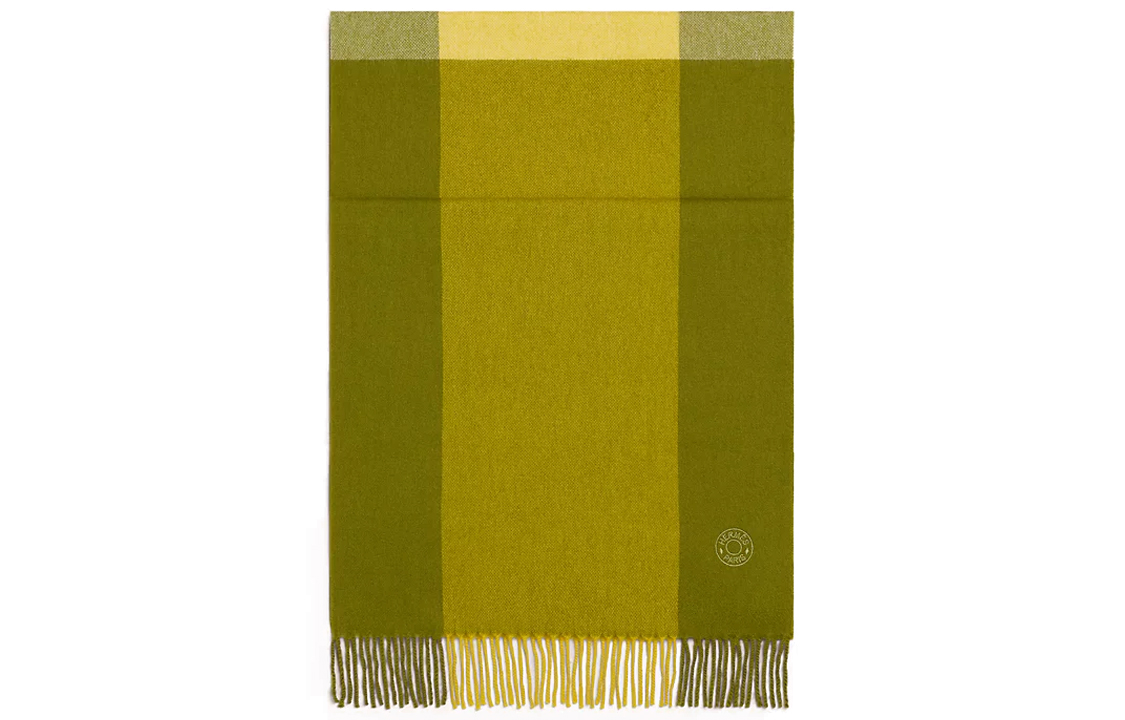 HERMES  Green Tassel Logo Scarf in Wool. H393834T-04 圖 2