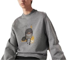 HERMES Grey Alphabet Print Crewneck Long-Sleeve Sweater H367820HA76ME HERMES Grey Alphabet Print Crewneck Long-Sleeve Sweater H367820HA76ME