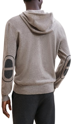 HERMES Hoodie Kelabu Cashmere dengan Cetakan Campur & Zipper. H467140HA2I Lookbook HERMES Hoodie Kelabu Cashmere dengan Cetakan Campur & Zipper. H467140HA2I