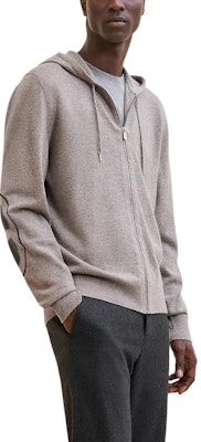 HERMES Hoodie Kelabu Cashmere dengan Cetakan Campur & Zipper. H467140HA2I Shop HERMES Hoodie Kelabu Cashmere dengan Cetakan Campur & Zipper. H467140HA2I