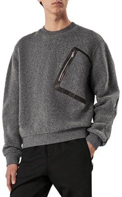 HERMES Sweater Abu-Abu Rajut Crewneck Lengan Panjang Warna Polos H367715HA76 Order HERMES Sweater Abu-Abu Rajut Crewneck Lengan Panjang Warna Polos H367715HA76