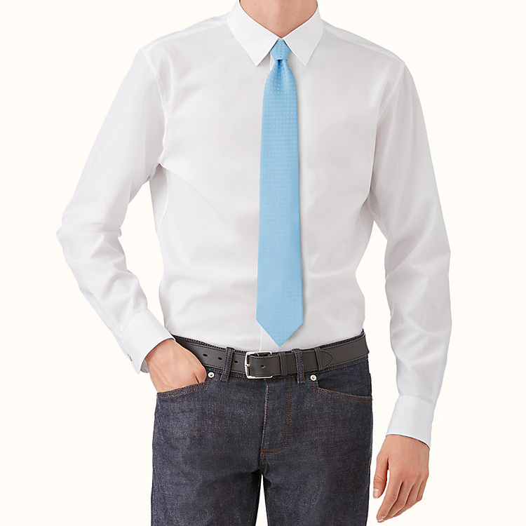 HERMES "H Jacquard" Tie Sky Blue H030189T-61 圖 5
