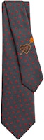 HERMES Heart-Pattern Brown Tie H339317T 04 HERMES Heart-Pattern Brown Tie H339317T 04
